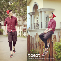 South Korea Tote Toet Sandals Men and Women Summer Travel Slippers Thick Sound Couple Travel Couple Travel Resort Beach Shoes