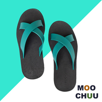 MooChuu Thailand imported rubber latex slippers for men and women wear summer anti - slip and wear beach slippers tide