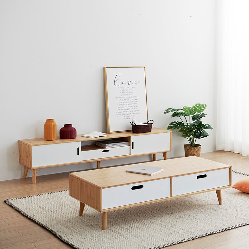 TV cabinet Small apartment Modern simple solid wood TV cabinet Nordic simple cabinet Small TV cabinet New