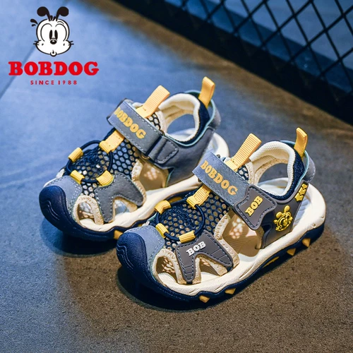Туфли для мальчиков, летние сандалии, нескользящая детская детская сумка, пляжная обувь, мягкая подошва