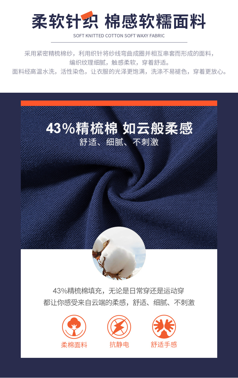 骆驼 男女款精梳棉 商务休闲Polo衫 图4