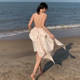 Юбка, белое летнее пляжное платье, с открытой спиной, коллекция 2022