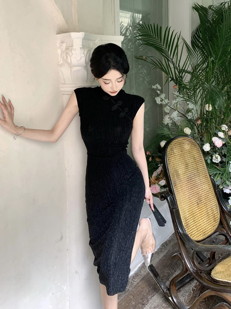 Lightweight summer cheongsam, dress, Chinese style, light style Lightweight summer cheongsam, dress, Chinese style, light style