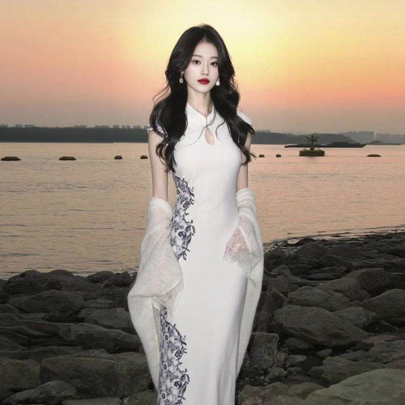 Новый улучшенный китайский стиль cheongsam 2026, новое высококачественное приталенное платье для помолвки Мисс Китайская Республика, темпераментное женское платье