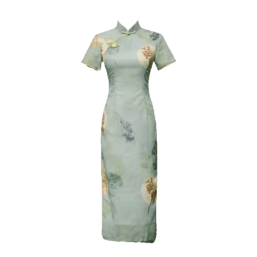 Легкое ципао, элитное ретро платье, 2025 года, светлый стиль, китайский стиль