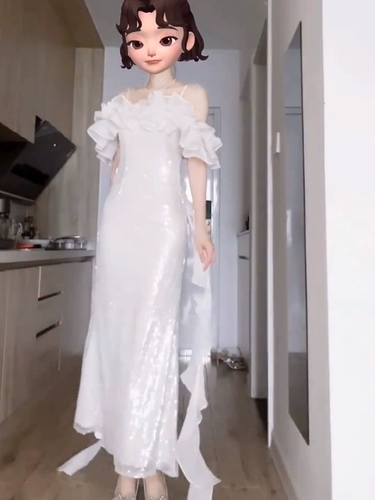 Элегантное белое свадебное платье для невесты