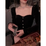 Черное элитное летнее вечернее платье, французский стиль