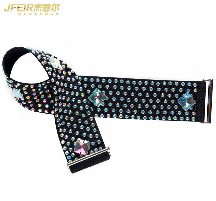 Latin dance accessories female adult belt exploits waist seal children Latin dance bronzed with performance beam waist decoration