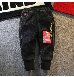 Bé trai cộng với áo khoác denim nhung dày mùa thu và đông trẻ em 1-2-3-4-5 tuổi 6 em bé mùa đông Phiên bản Hàn Quốc của trẻ em áo gió trẻ em