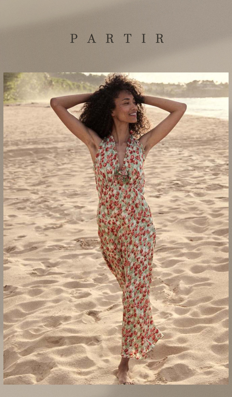 do*EN Printed halter dress with long halter skirt | eBay