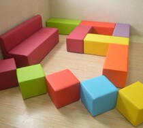 Direct sales kindergarten childrens small square stool training center amusement park backless deck shopping mall waiting area bench