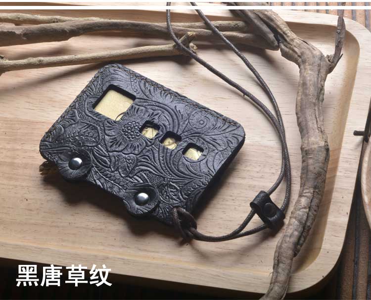 Thẻ kraft da handmade gói thẻ xe buýt đặt thẻ ăn thẻ truy cập thẻ tàu điện ngầm mẫu giáo ví đựng thẻ nhiều ngăn