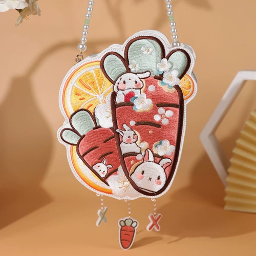 彩云印记 Ретро морковная трехмерная милая сумка через плечо, барсетка, стиль Лолита