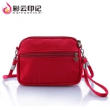 Кошелек, маленькая красная сумка через плечо, широкий экран