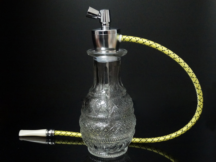 水烟壶全套配件亚克力水晶玻璃迷你壶 水烟斗 烟具带礼盒包邮