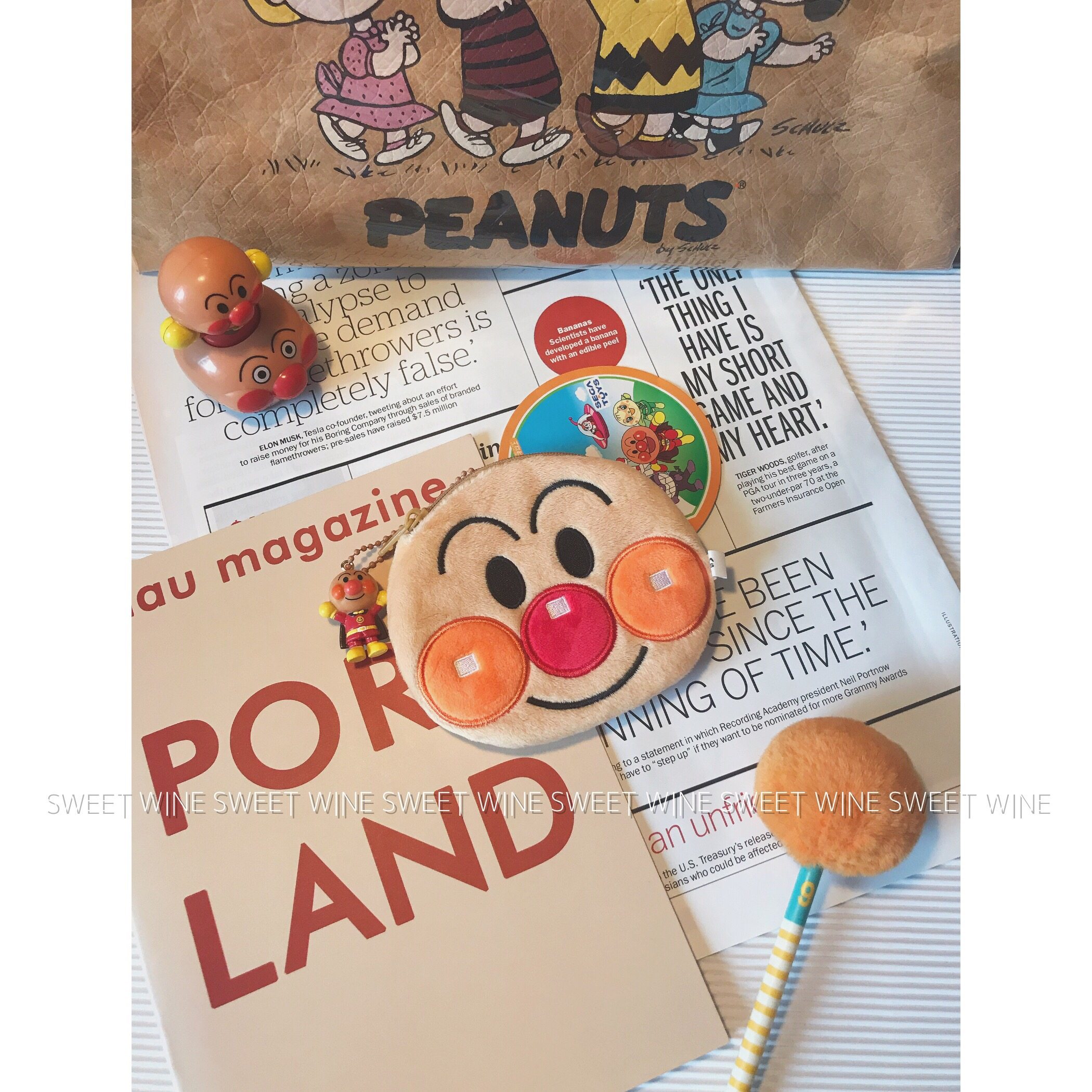 SWEET WINE day monolith anpanman anpanman coin purse key bag storage