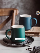 Simple Cafe Coffee Mug Ceramic Drinking Cups with Spoon