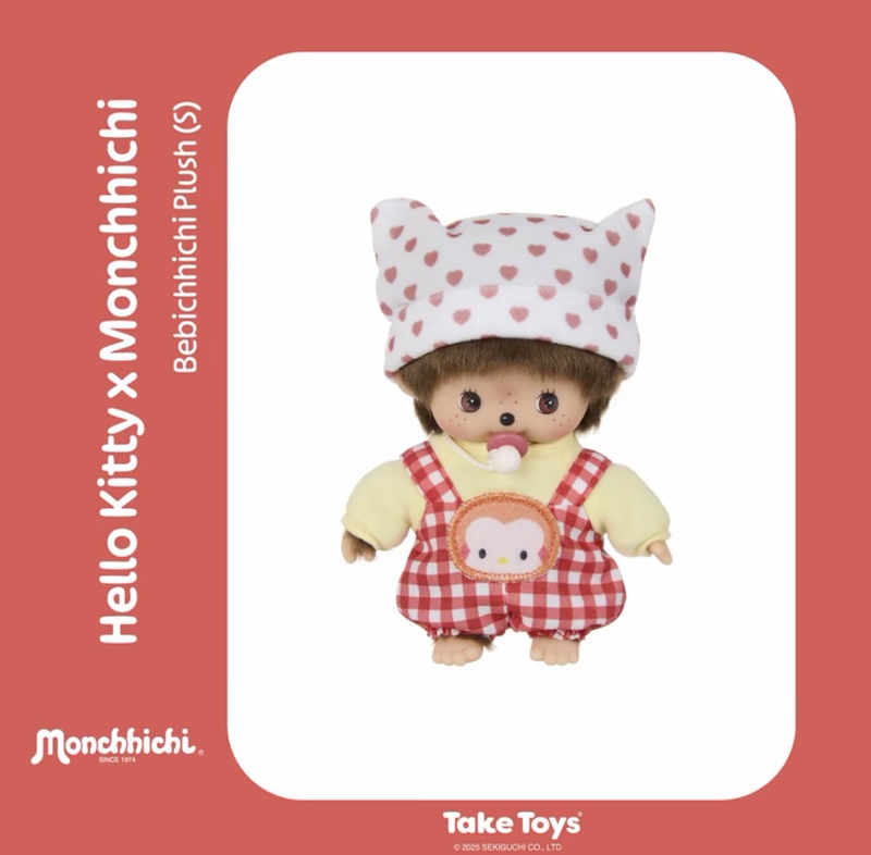 Authentic Thai Monchhichi Sanrio Kitty Collaboration Model, Brand New, Unopened, with Tags, in Stock