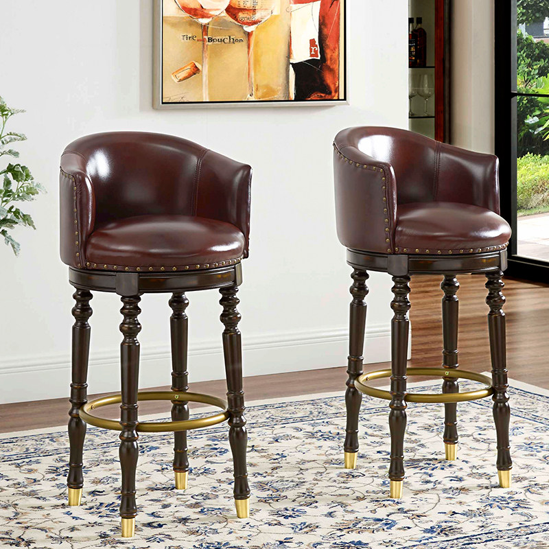American Bar Chair Light Extravagant Solid Wood Bar Chair Swivel Bar Chair Home Bar Stool Eurostyle Bar Chair High Footstool