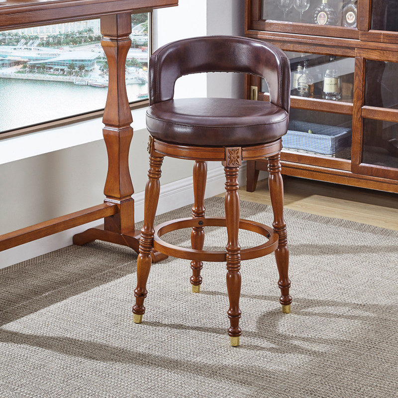 American bar table bar tables Home solid wood Swivel Bar Stool Bar Chair Light Lavish Chair Subnetting Red High Footstool