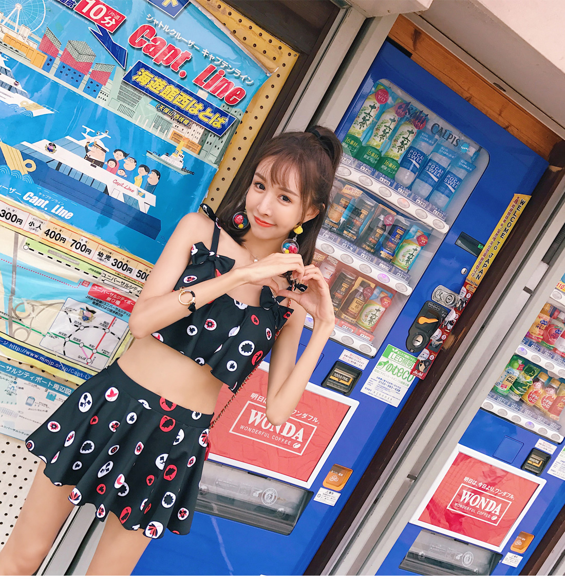 Áo tắm nữ ba mảnh Hàn Quốc mùa xuân nóng nhỏ chia nhỏ nước hoa váy bảo thủ mỏng học sinh nhỏ bơi mùa xuân tươi - Bộ đồ bơi hai mảnh bộ đồ bơi nữ 2 mảnh	