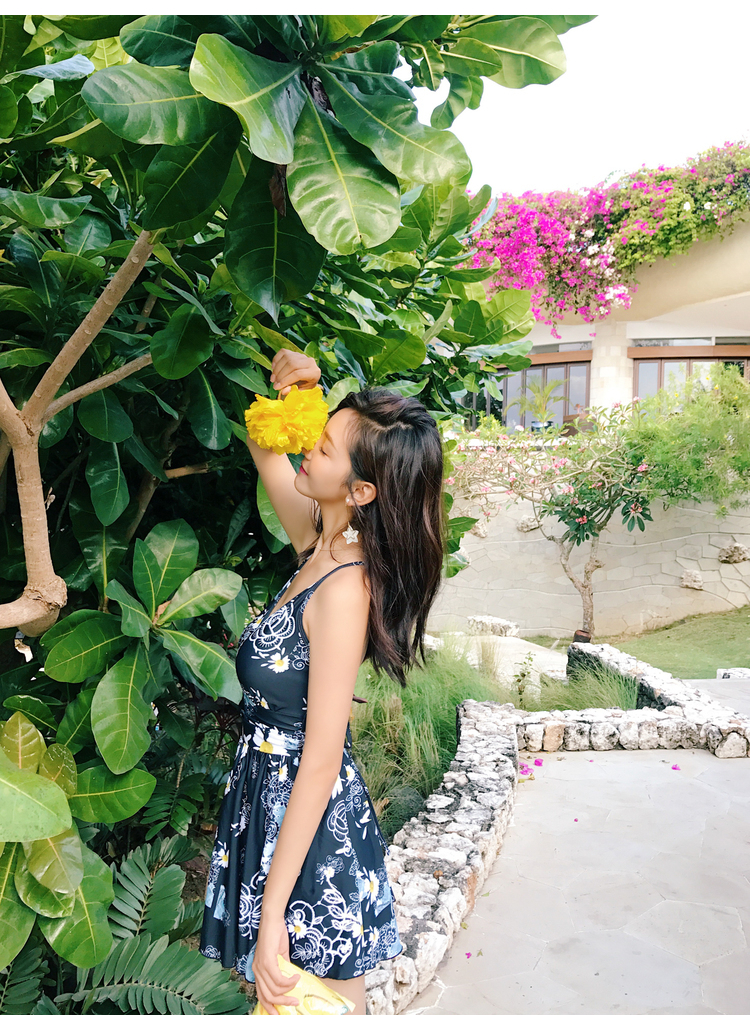 Áo tắm nữ dành cho nữ 2018 mới liền kề giảm béo bụng bảo thủ đặc biệt gợi cảm Hàn Quốc nhỏ váy bơi - Bộ đồ bơi One Piece áo bơi liền thân cho bé gái