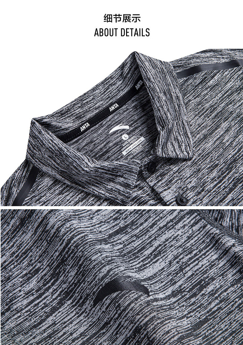 Anta nam 2018 mùa hè mới thể thao polo áo sơ mi đan ngắn t- shirt thể thao giản dị áo sơ mi 95827140 áo polo form rộng