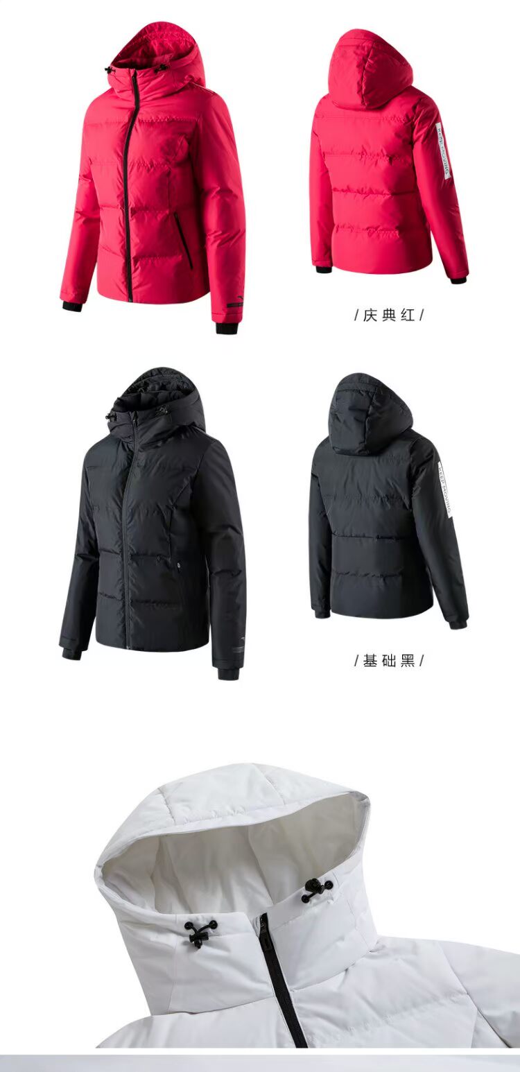 Anta Women down jacket 2018 mùa đông mới trùm đầu áo khoác thể thao ấm áp dày lên trang phục thể thao giản dị đích thực 228 ₫