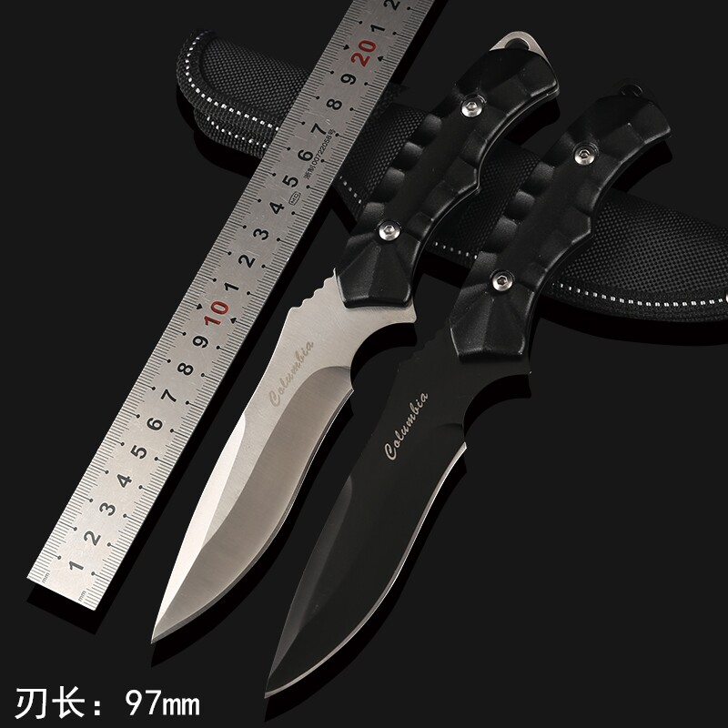 High hardness outdoor knife straight knife self-defense cutting knife special battle wilderness survival special force portable knife sharp