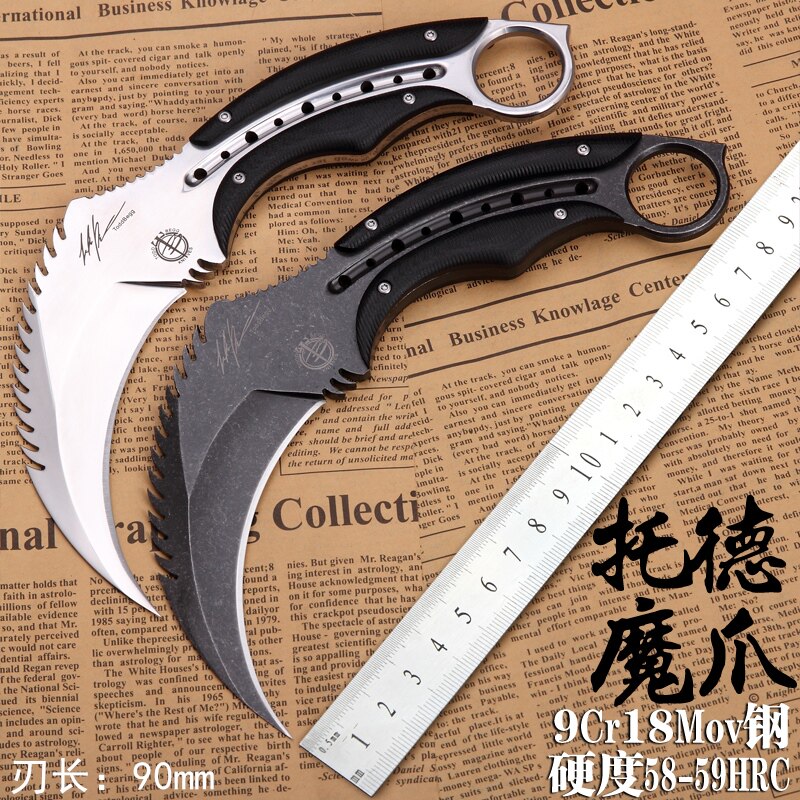 One-piece steel claw knife tactical high hardness field survival sharp outdoor small straight knife portable army knife self-defense