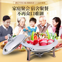 Outdoor alcohol stove dry pot small hot pot stainless steel antique dry pot pot student dormitory solid alcohol barbecue pot