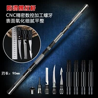 Đa chức năng trekking cực có thể thu vào đi bộ ngoài trời gấp stick tự vệ xe hoang dã survival defense stick 	cây chống gậy cho người già	