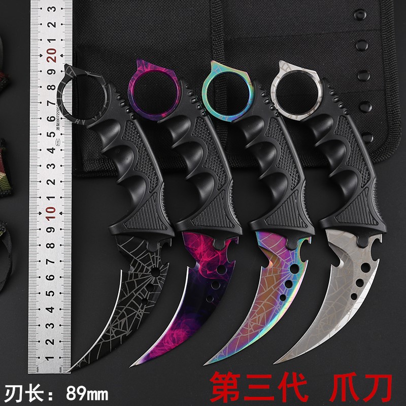 Wilderness small straight knife claw cutter body-proof camping field for survival special soldier high hardness Scorpion eagle claw knife open edge