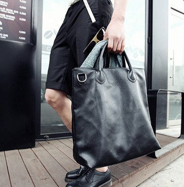 New Men's Genuine Leather Handbag, British Fashion Shoulder Bag, Korean Style Large Capacity Crossbody Bag, Travel Bag for Men