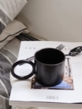 Niceone Nordic ins ins wind nice cup cup black и отбеливающие чернила керамическая кофейная кофейная чашка чашка круглой ручки дизайн