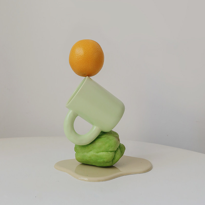 NICEONE Nordic Small Crownins Wind Cream Chubby Cups Ceramic Mark Cup Coarse Handle Coffee Cup Cute New