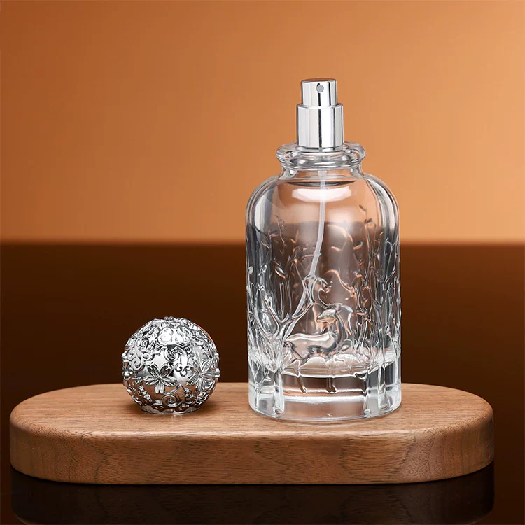 Perfume, transparent sprayer, glass pack, bottle, spray, 100 ml