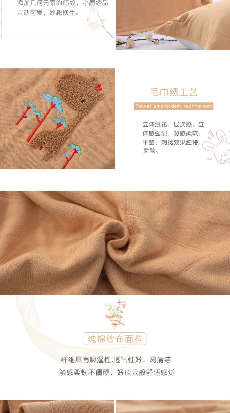 Xinquan gối một cặp gắn Bốn cặp đôi bông gạc khăn mô hình gối thở khăn bông thấm mềm - Khăn gối khăn bông gối
