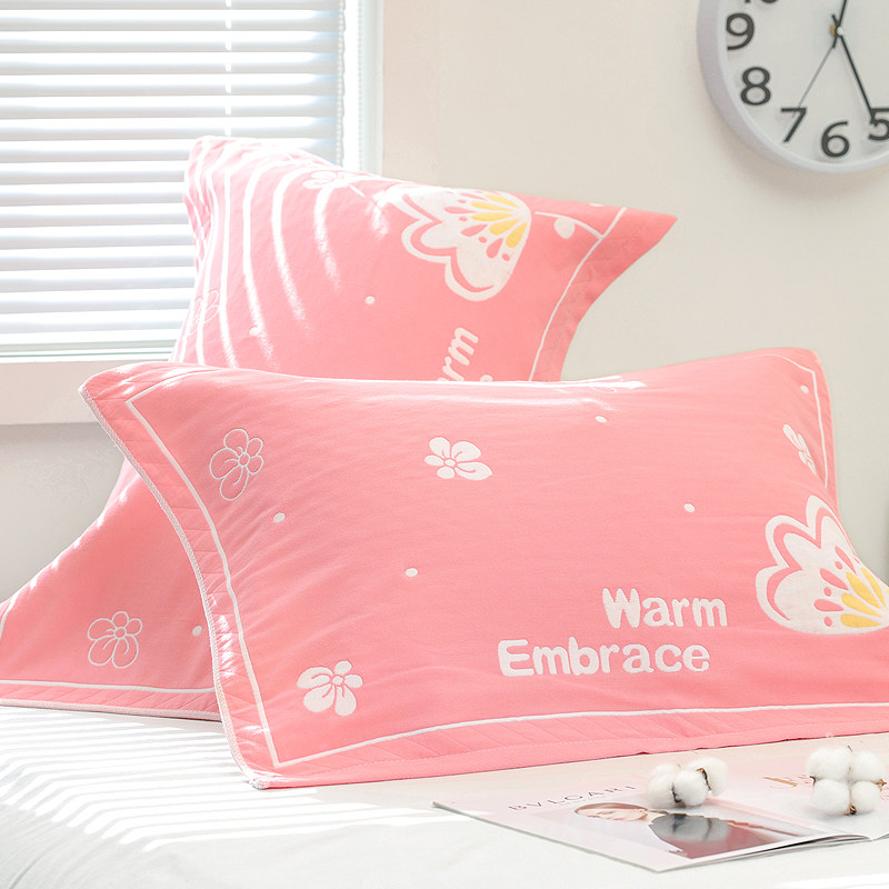 Full cotton cloth pillow towels soft for home a pair of single thickened enlarged European-style pillow scarves non-slip