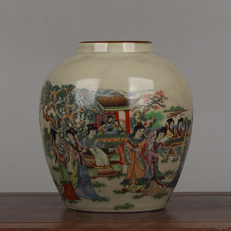 中国 大清光緒年製款 三彩 雲龍花草文瓶 花瓶 V 9593