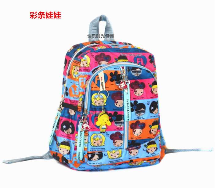Búp bê Harajuku nam và nữ mẫu giáo túi tiểu học mùa xuân ba lô trẻ em phim hoạt hình ba lô siêu nhẹ túi ngụy trang balo praza