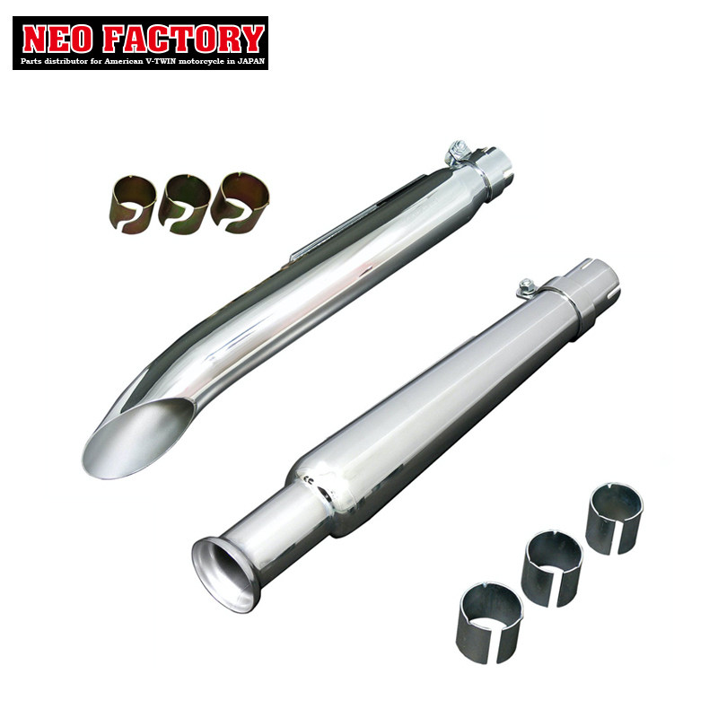 Imported Harley 883 1200 modified retro exhaust tail section exhaust pipe muffler straight exhaust back pressure