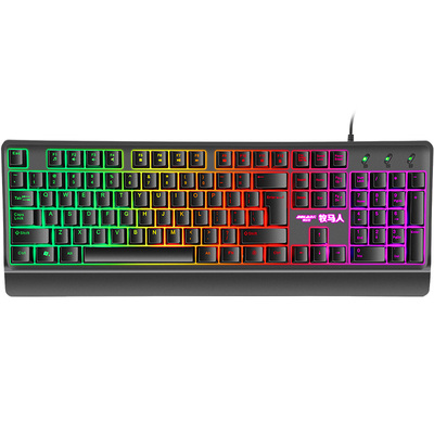 沃野机械手感键盘有线游戏办公键盘