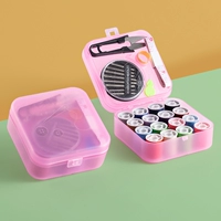 Розовая линейная коробка с розовой иглой