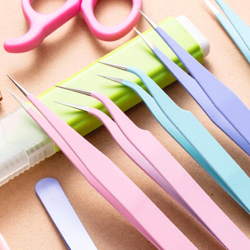 Pocket special tweezers tool handmade diy sticker Guka full set of Nie Zi curved pointed meaty small clip pinch
