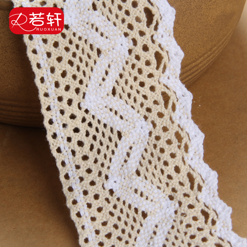 10 m long cotton lace 5 5cm wide lace accessories tablecloth lace material sofa bedding curtain fabric