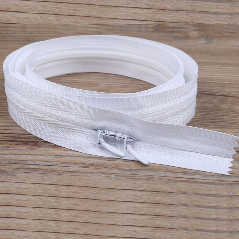 Double-head invisible zipper 1 meter 1 5 meter quilt cover quilt with long zipper white hidden quilt cover zipper accessories