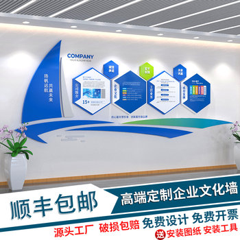 Corporate Culture Wall, Company Team Employee Showcase Wall Stickers, Bulletin Board, Honor Wall, Front Desk Background Wall Decoration