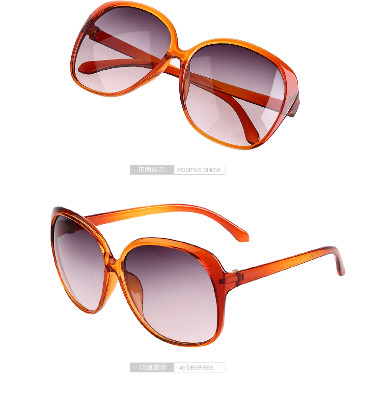 Kính râm nữ Tide 2018 Kính râm nữ mặt tròn Kính retro Khung lớn Thời trang cá tính Sun Visor Classic Hàn Quốc kính râm cận