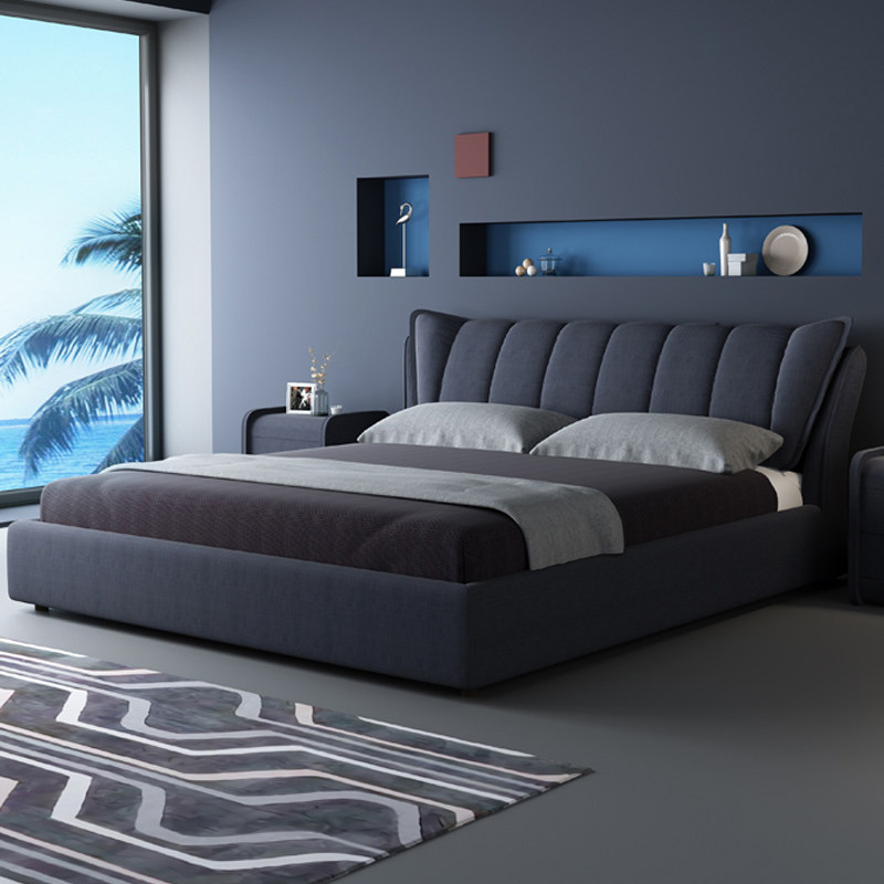 Fabric bed Nordic net red double bed detachable washable modern simple technology cloth 1.8m cloth bed master bedroom soft wrapped bed